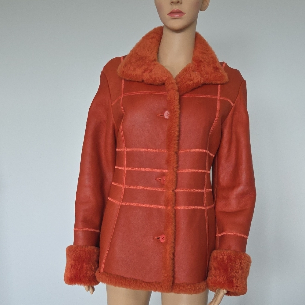 Searle Vibrant Orange Teddy Jacket 4